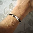 Bracelet deux liens à petites perles argent : 32,00 €