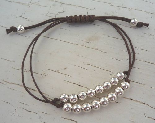 Bracelet double perles argent  : 32.00€ 